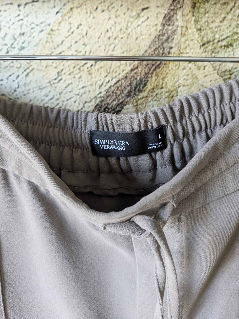 Simply Vera Vera Wang Men's Tan Drawstring Pants